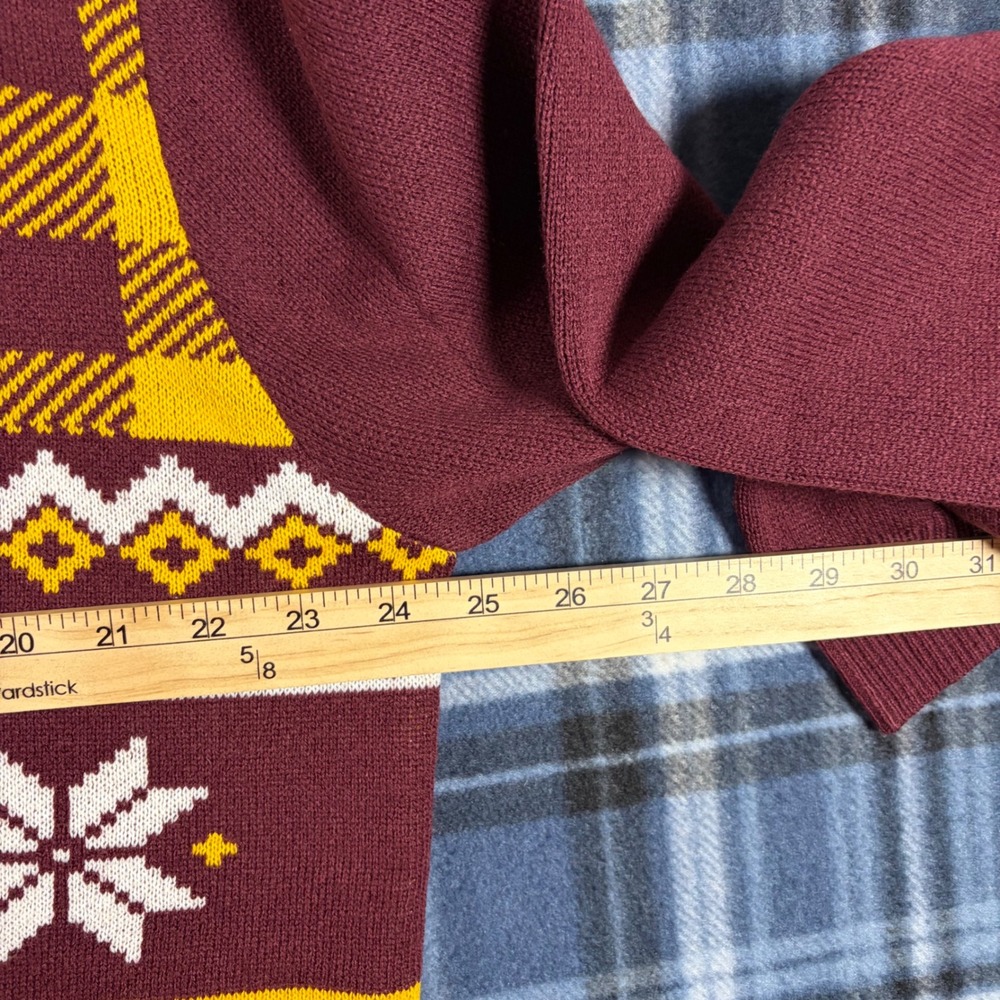 NFL Washington Commanders Ugly Christmas Sweater Mens XL Burgundy Gold New Tags - Picture 6 of 7